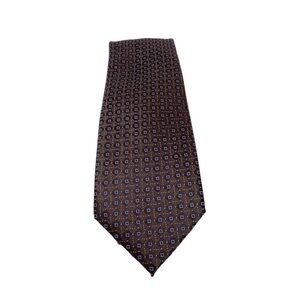 Ryan Seacrest Distinction Dress Tie, Brown with Blue Squares